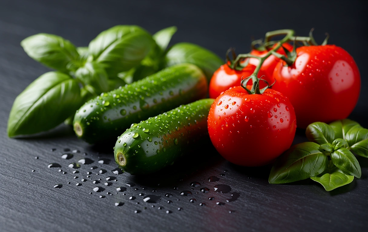 Ingredienti freschi mediterranei